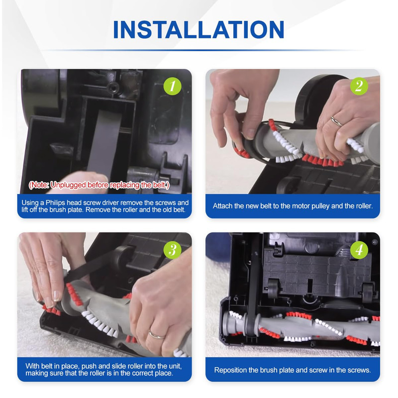 Replacement Belt Compatible with Bissell Powerforce Helix Turbo Pet Vacuum, Fit gallery