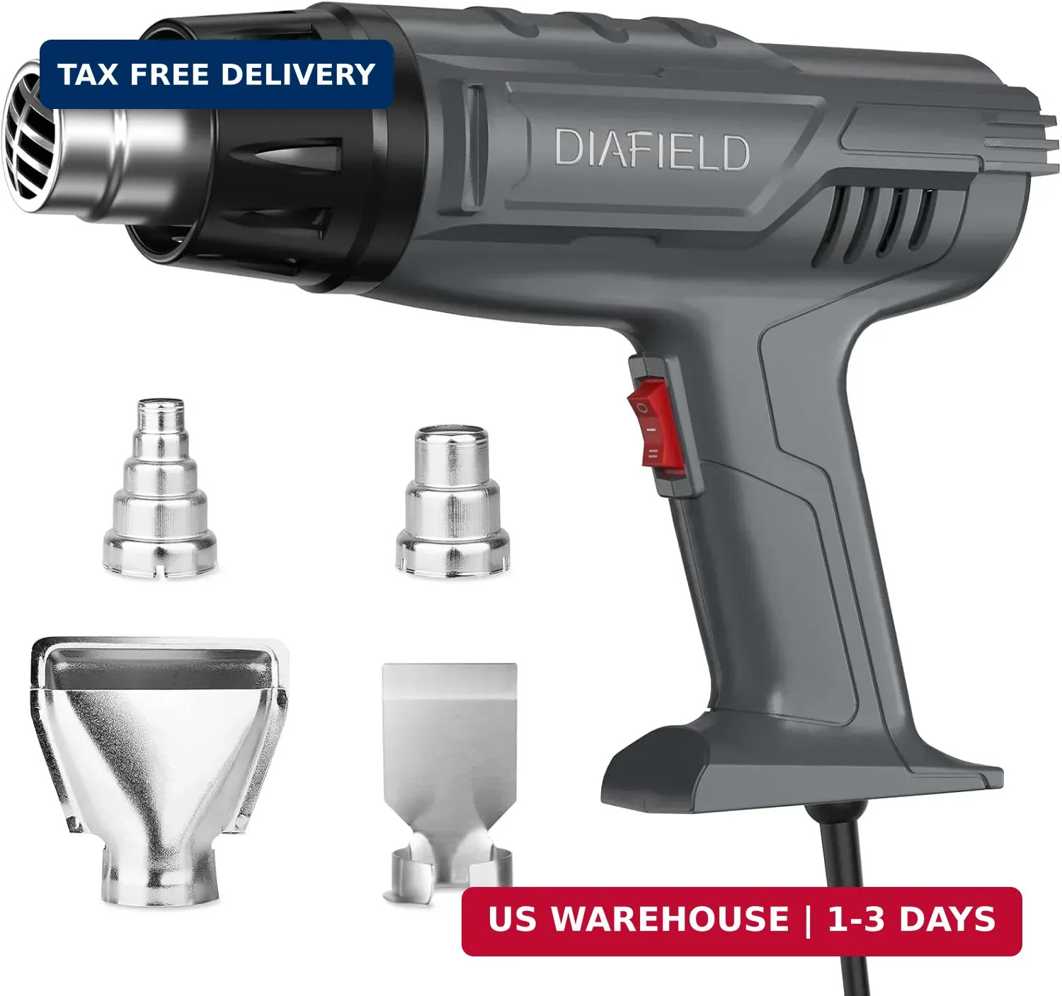 1850W Heat Gun 10 Variable Temperature Settings 112℉~1202℉（44℃- 650℃), Fast H... gallery