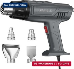 1850W Heat Gun 10 Variable Temperature Settings 112℉~1202℉（44℃- 650℃), Fast H…