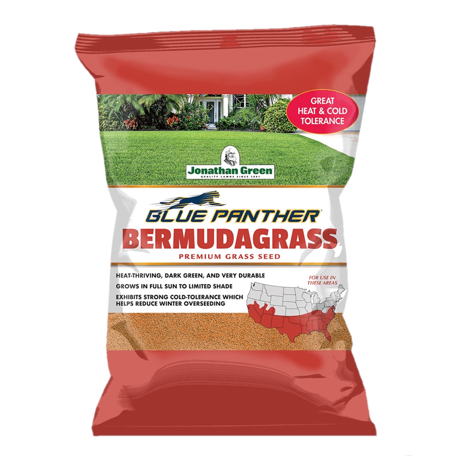 Jonathan Green Blue Panther Bermudagrass Grass Seed, 4lb (4,000 sq ft Coverage) gallery