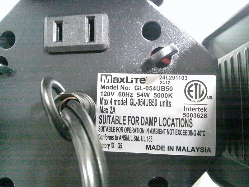 Maxlite 54W Plug-in LED Garage Light 5000K 5400lm GL-054UB50 gallery