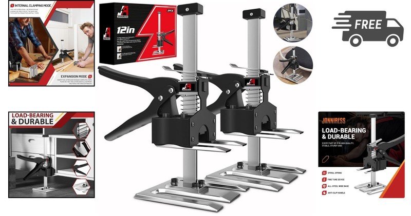 Construction Jack Lifter Handle 2 Pack Load 440LBS Adjustable Wall Tile Lifter gallery