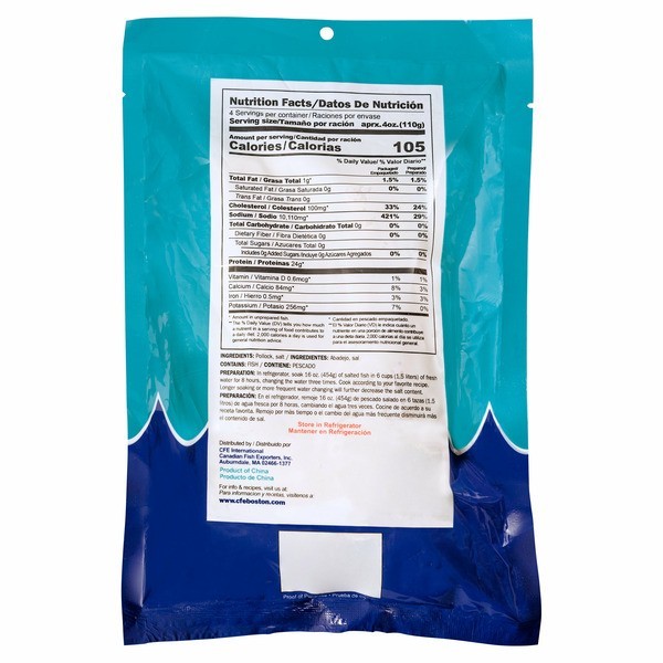 Buena Ventura Salted Pollock Fillets 16oz (10 Pack) Wild Caught Boneless Skinles gallery