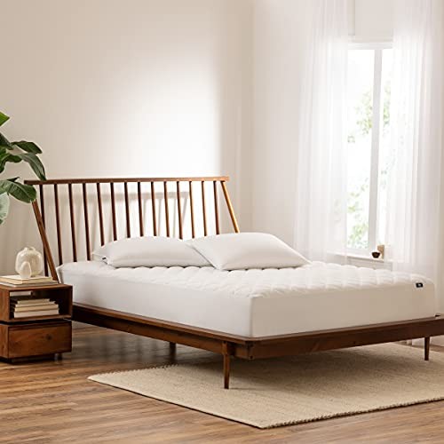 Power Clean Triple Action Quilted Soft Waterproof Mattress Pad Queen White gallery