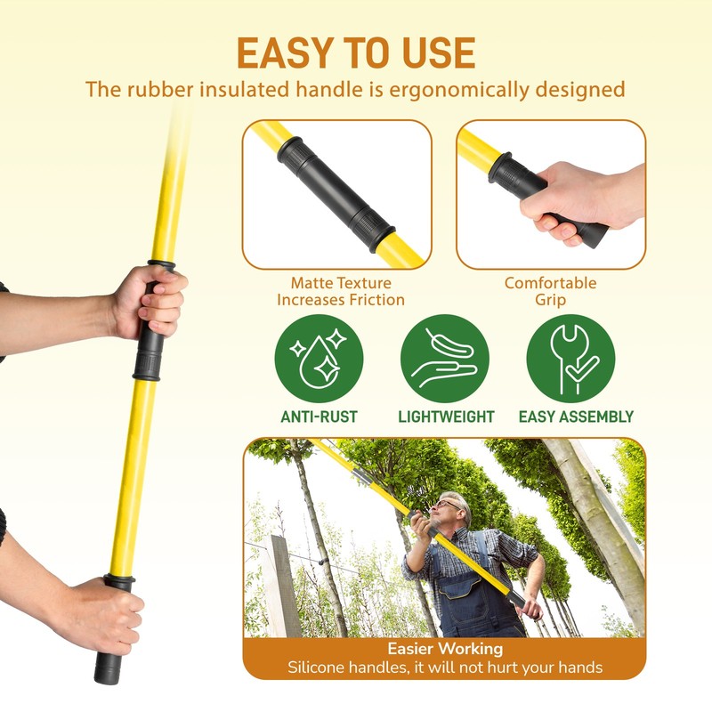 Tree Pruner Pole Saw 24 FT Detached Trimmer Saw Telescopic gallery
