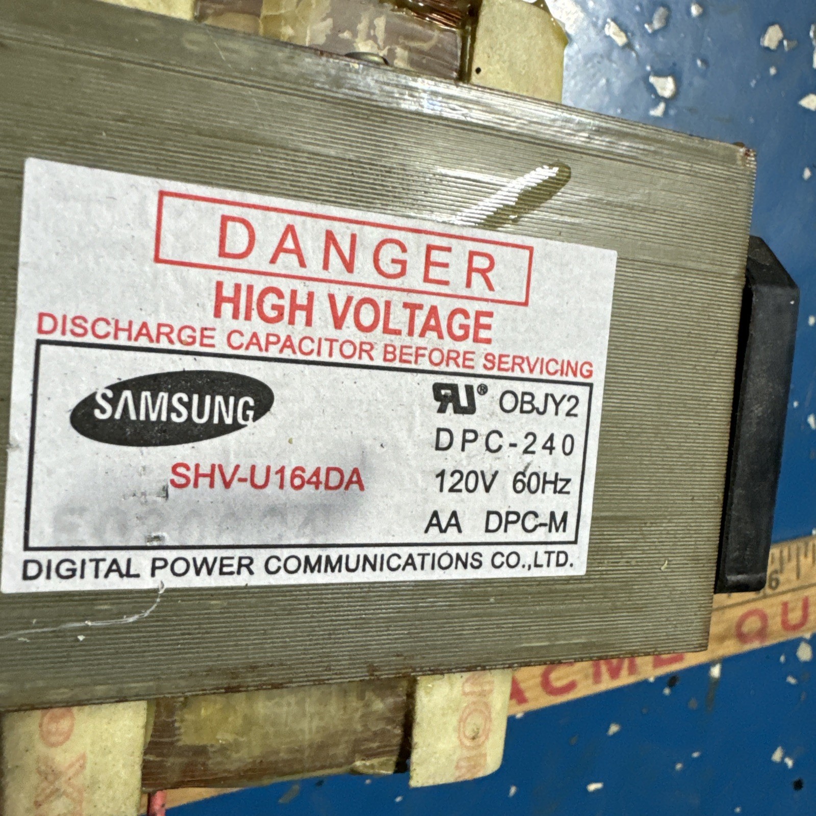 GE Microwave Oven Transformer SHV-U164DA SHV-6876UG1 WB27X10189 WB27T10464 gallery