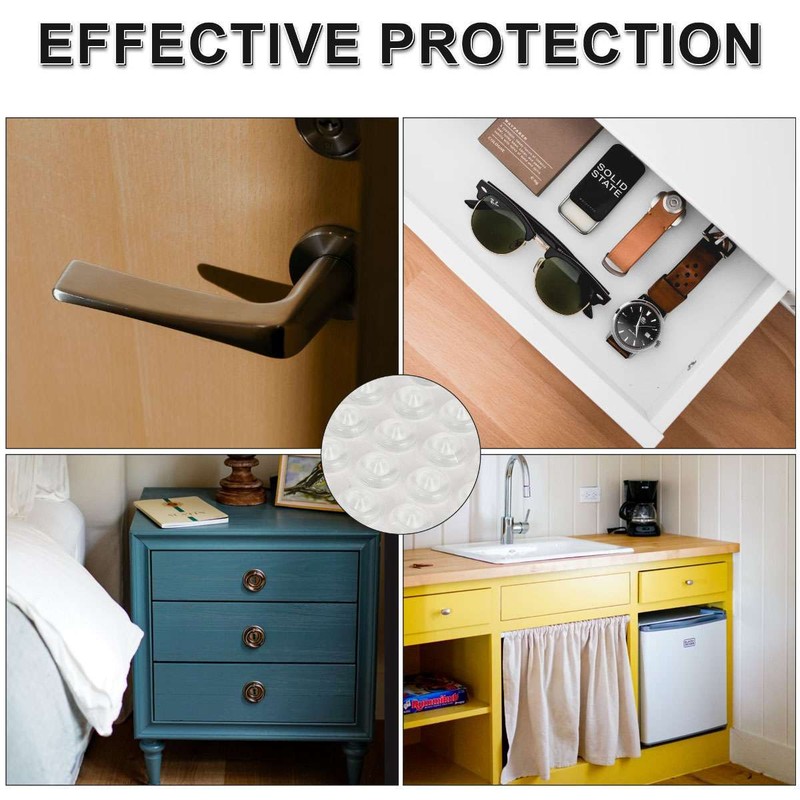 100pcs/set Adhesive Soft and Clear Silicone Rubber Feet for Furniture Protection gallery