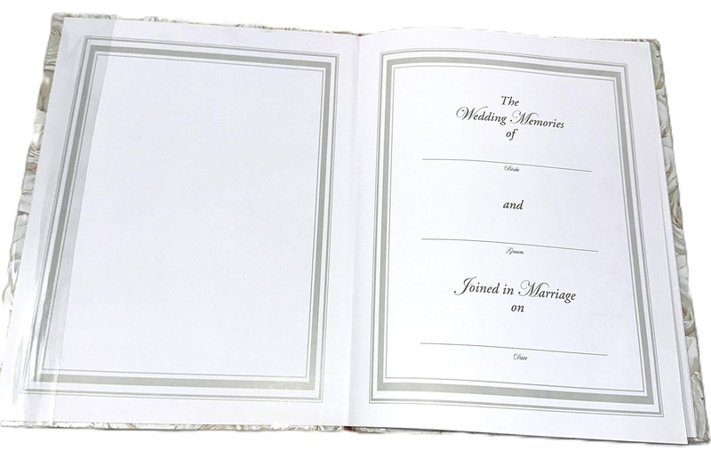 Simplicity White Roses Wedding Record Book 442424 "Our Wedding Memories" gallery