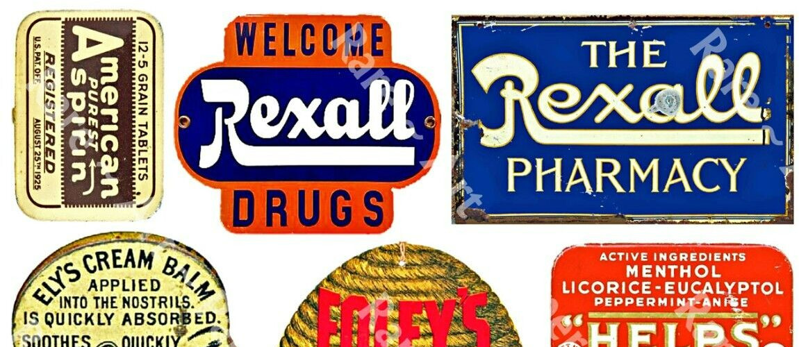 Pharmacy Signs & Apothecary Advertising Sticker Labels, DIY Sticker Sheet, 786 gallery