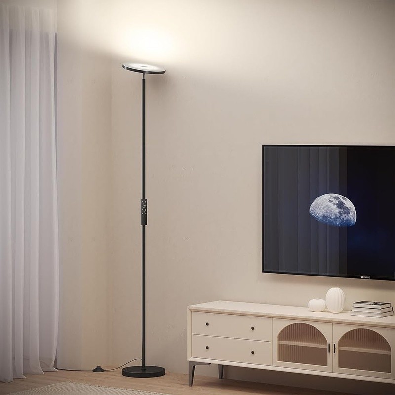 Super Bright Dimmable LED Floor Lamp W/ Remote 350° Rotation Energy Saving New gallery