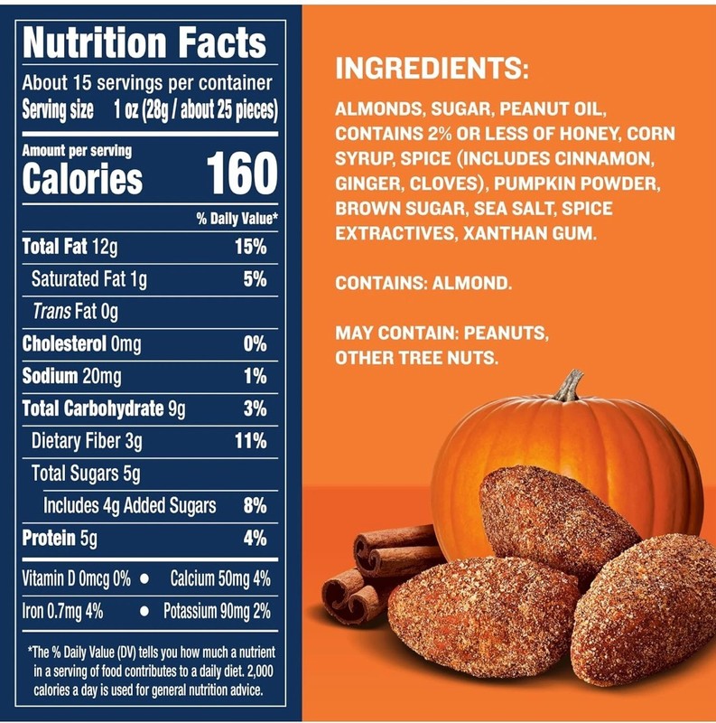 3 Pack PLANTERS Fall Edition Pumpkin Spice Almonds 15.25oz Per BB 6/2026 gallery