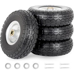 Solid Airless Tire 10 Inch Puncture Proof Wheel Garden Cart Wagon Mower Go Kart