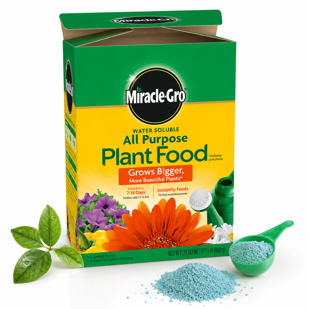 Miracle-Gro Water Soluble All Purpose Plant Food 1.5lb Garden Fertilizer