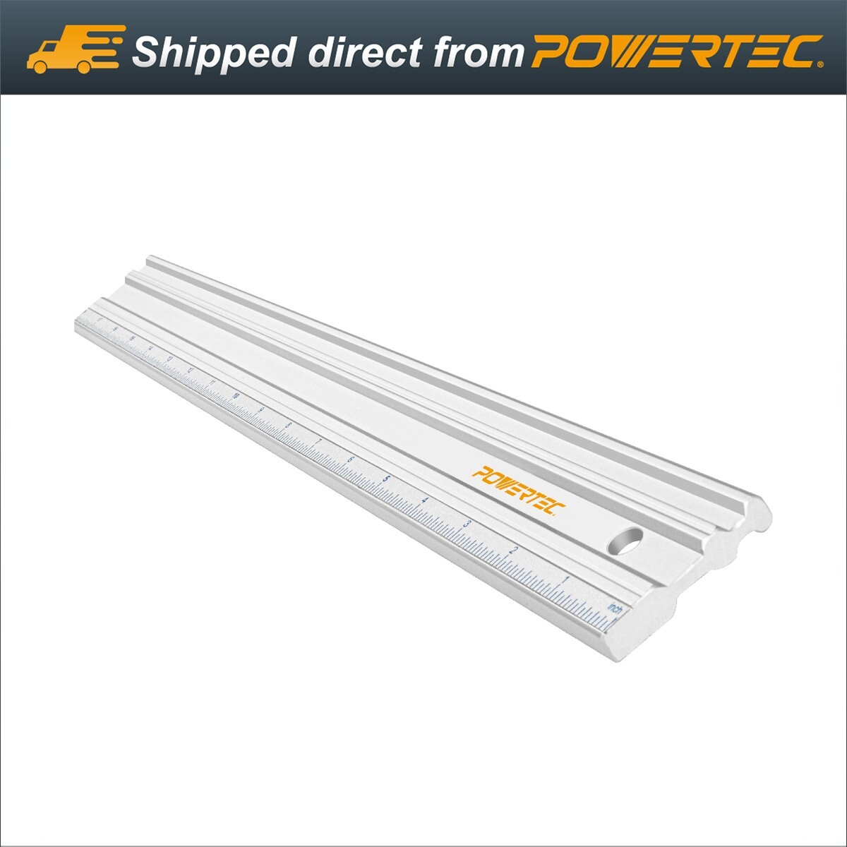 POWERTEC 18" Anodized Aluminum Straight Edge Machined Flat To W/I 0.001 (71213) gallery