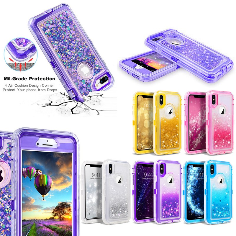 For iPhone Shockproof Heavy Duty Glitter Liquid Case (FITS Otterbox Belt Clip) gallery