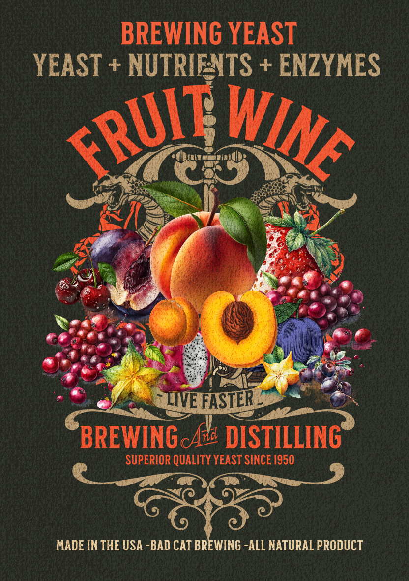 Fruit Wine Yeast - High ABV - Robust Fermentation - Fast - USA Made gallery