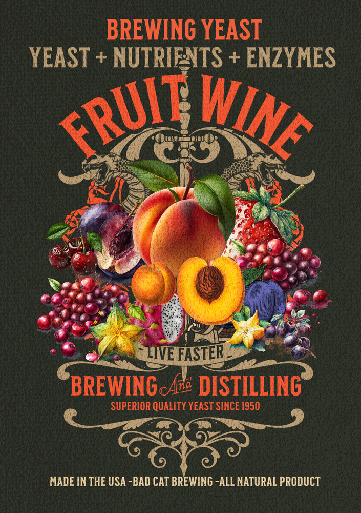 Fruit Wine Yeast - High ABV - Robust Fermentation - Fast - USA Made