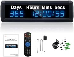 YZ Digital 999 Days Countdown Timer, Count Up/Count Down Clock with Remote, 12/2