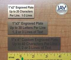 Any Size Custom Engraved Brushed Gold Plate Plaque Sign Tag Label & Adhesive