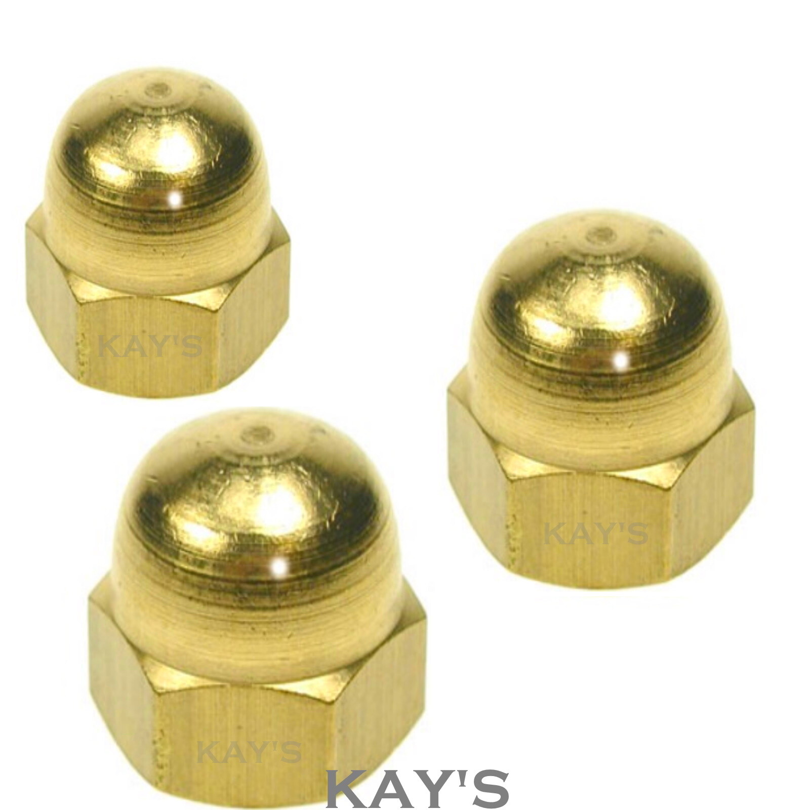 SOLID BRASS DOME NUTS HEXAGON DOME NUT FOR METRIC SCREWS M4 M5 M6 M8 M10 M12 gallery