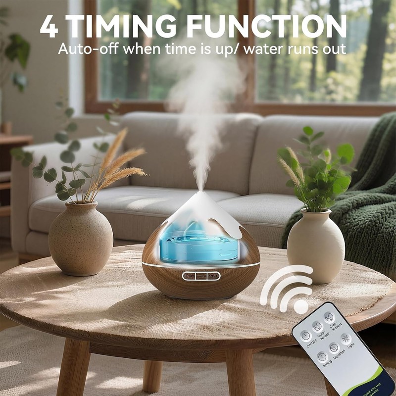 Ultrasonic Aromatherapy Diffuser: 500ML Capacity with Timer & Mood Lighting gallery