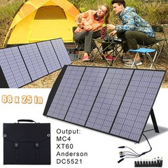 200W Solar Panel Portable Foldable for Power Station Camping Trip Phone Charger