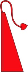 13ft Cherry Red Wind Dancer Flag Red Solid Color Flag Bali Flag