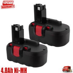 2 Pack 18 Volt 4.8Ah Battery for Bosch BAT025 BAT180 BAT181 BAT189 BAT026 BAT160
