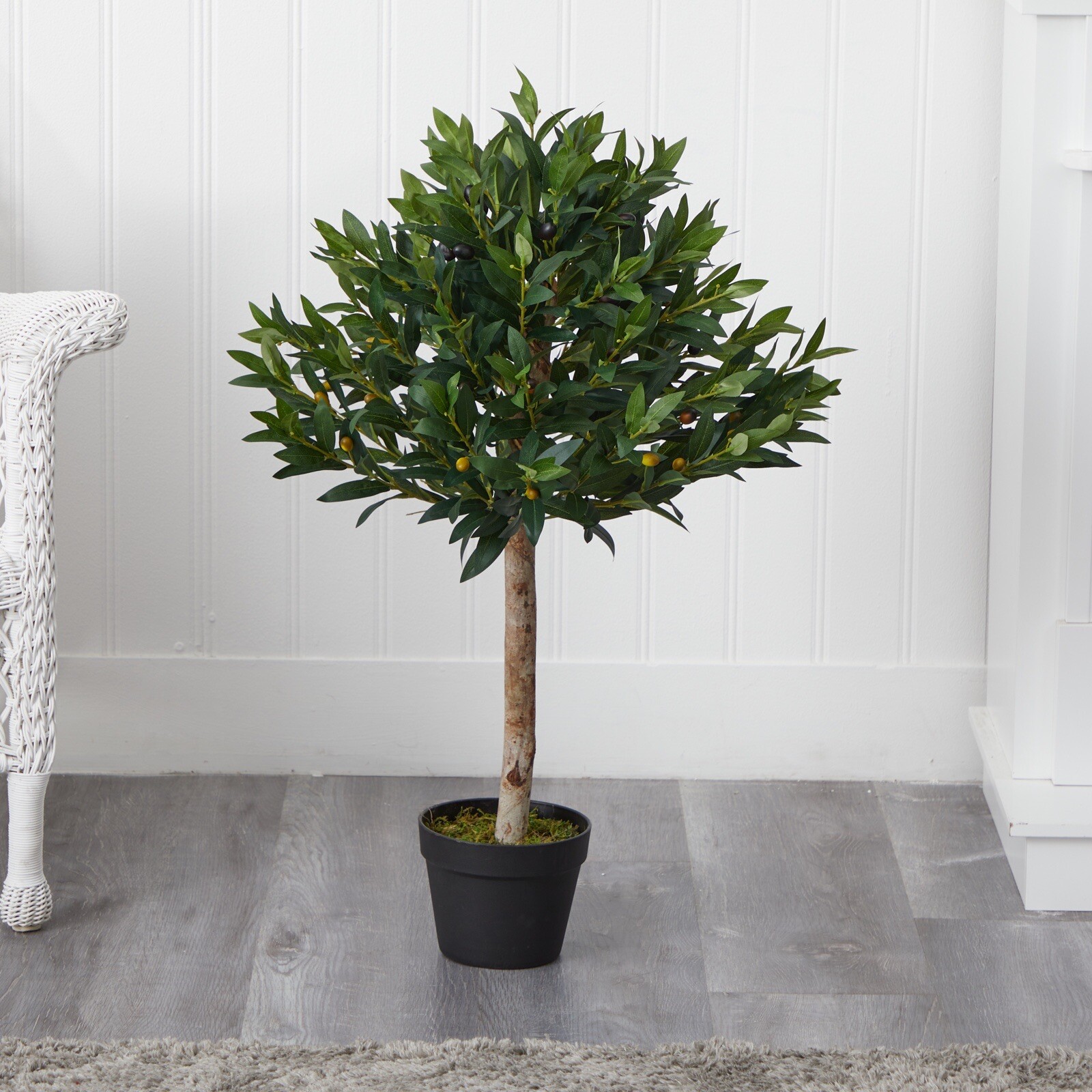 34 Olive Topiary Artificial Tree UV Resistant (Indoor/Outdoor). Retail $99 gallery