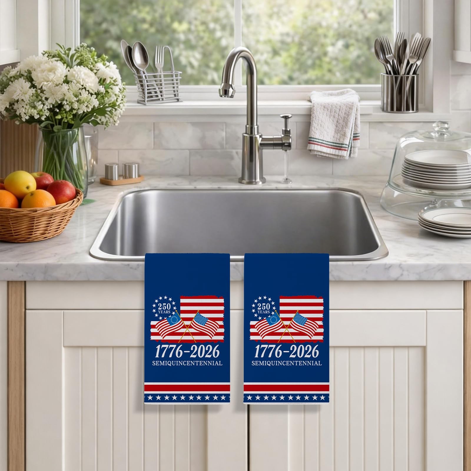 250th Anniversary America Kitchen Towels, 4th of July Kitchen Towels 18x26 Inch. gallery