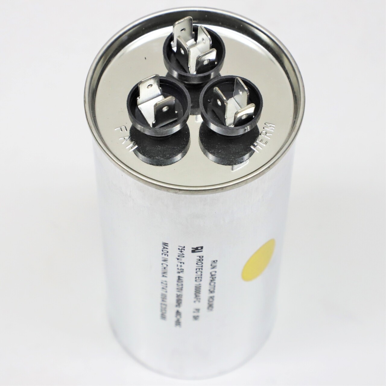 Supco CD75+10X440R HVAC Motor Round Dual Run Capacitor 75 + 10 MFD 440 Volts gallery
