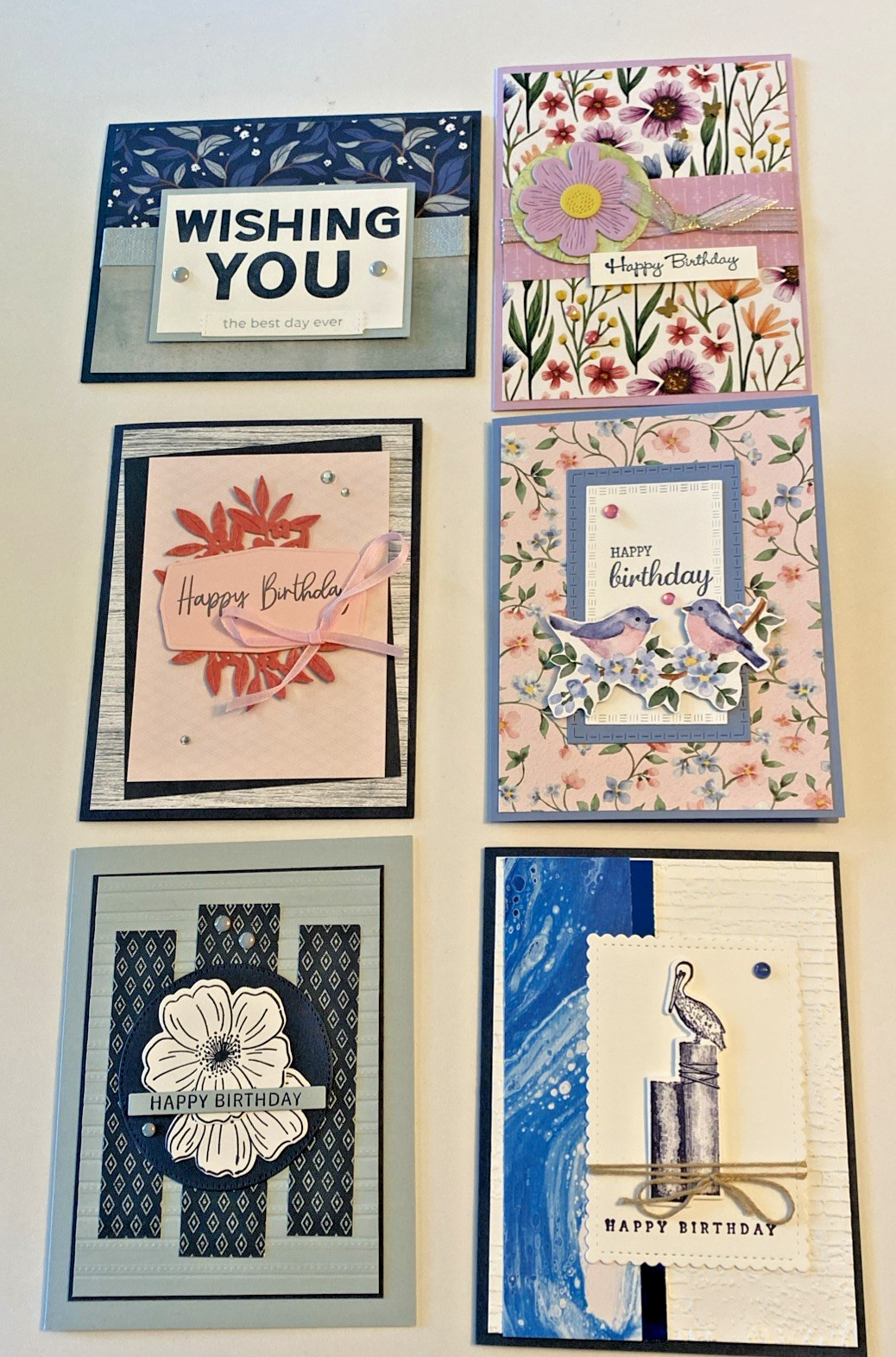 BIRTHDAY Greeting Cards Handmade - Lot of 6 using Stampin' Up! product gallery
