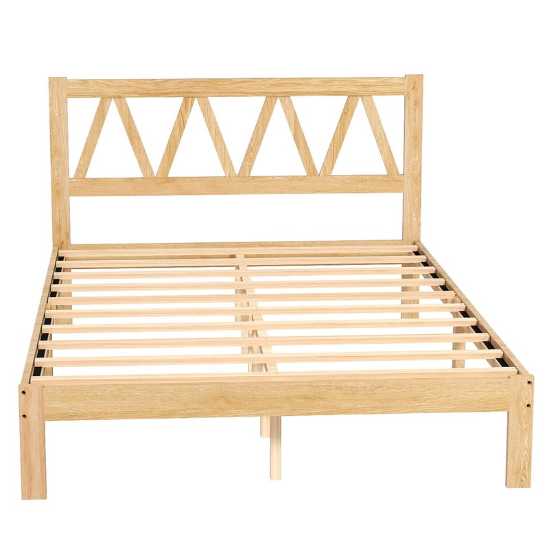 Sturdy Bed Frame Easy Assembly Solid Wooden Platform Bed Frame for Home Bedroom gallery