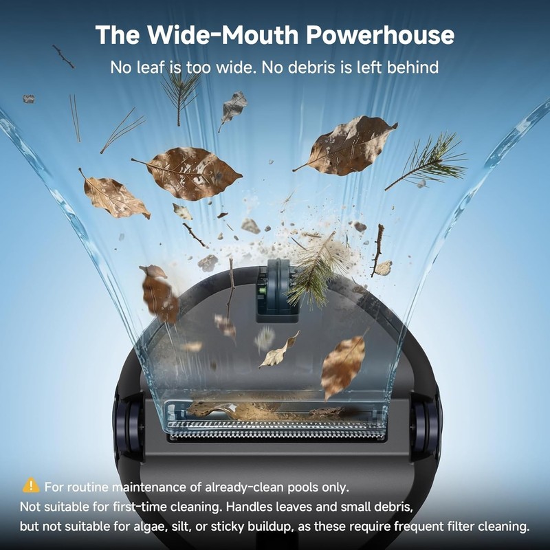 PF1 Cordless Pool Cleaner Robot for Flat-Bottom Pools 150 Min Runtime gallery