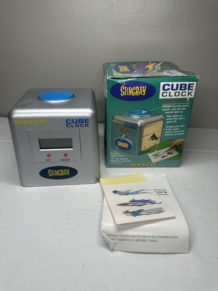 1993 Wesco STINGRAY Cube Clock MIB Gerry Anderson