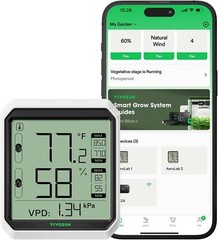 VIVOSUN Bluetooth Hygrometer Thermometer Indoor,Temperature Humidity Meter Alarm