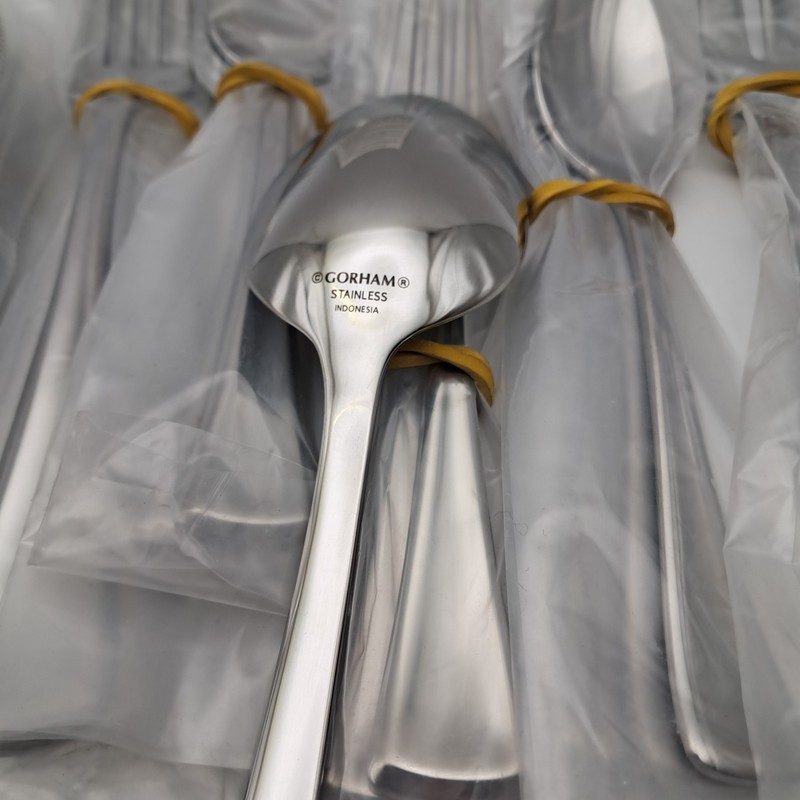 Gorham Westville 20pc Set+Serving Pieces Serves 3 Persons Stainless Flatware NIB gallery