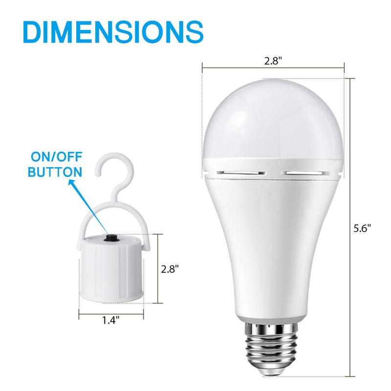 9W(60W) Led Bulb Rechargeable LED Light Bulbs with Battery backup Emergency gallery