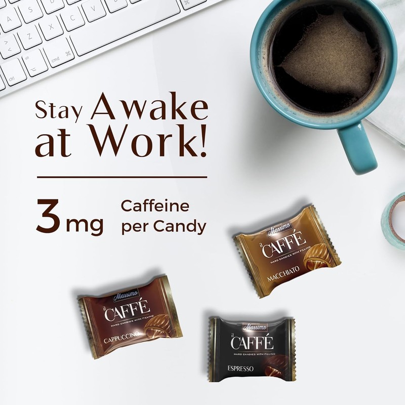 Maestro Massimo Assorted Coffee Candy - Individually Wrapped 7.05 oz Bag, 3mg Ca gallery