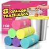 T.FORING 8 Gallon Trash Bags Colored - 150 150 Count (Pack of 1), 8gal-150 gallery