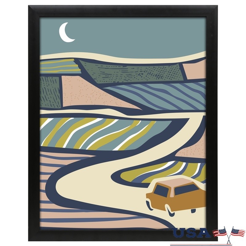 24x36 Black Museum Poster Frame Back-Loading Tabs Wall Hanging Art Display New gallery