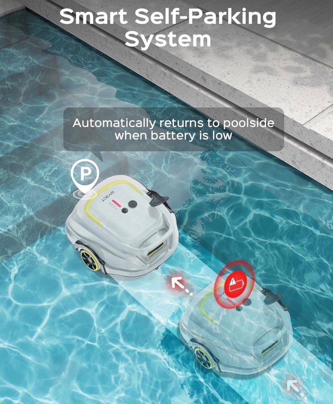 A1 Robotic Pool Cleaner Dual Layer Filtration, 120-Min Runtime,Powerful Cordless gallery