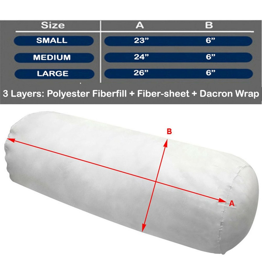 Bolster Pillow Insert Round Long Insert Fiberfill Polyester