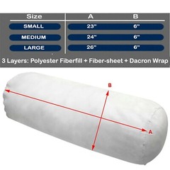 Bolster Pillow Insert Round Long Insert Fiberfill Polyester