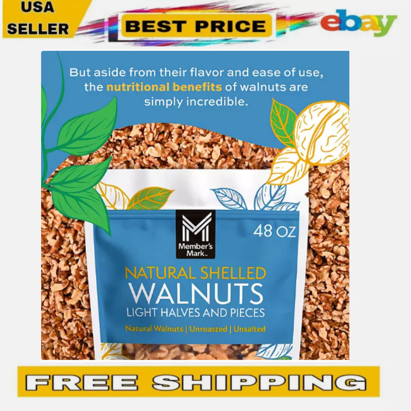 Members Mark Natural Shelled Walnuts 3lbs gallery