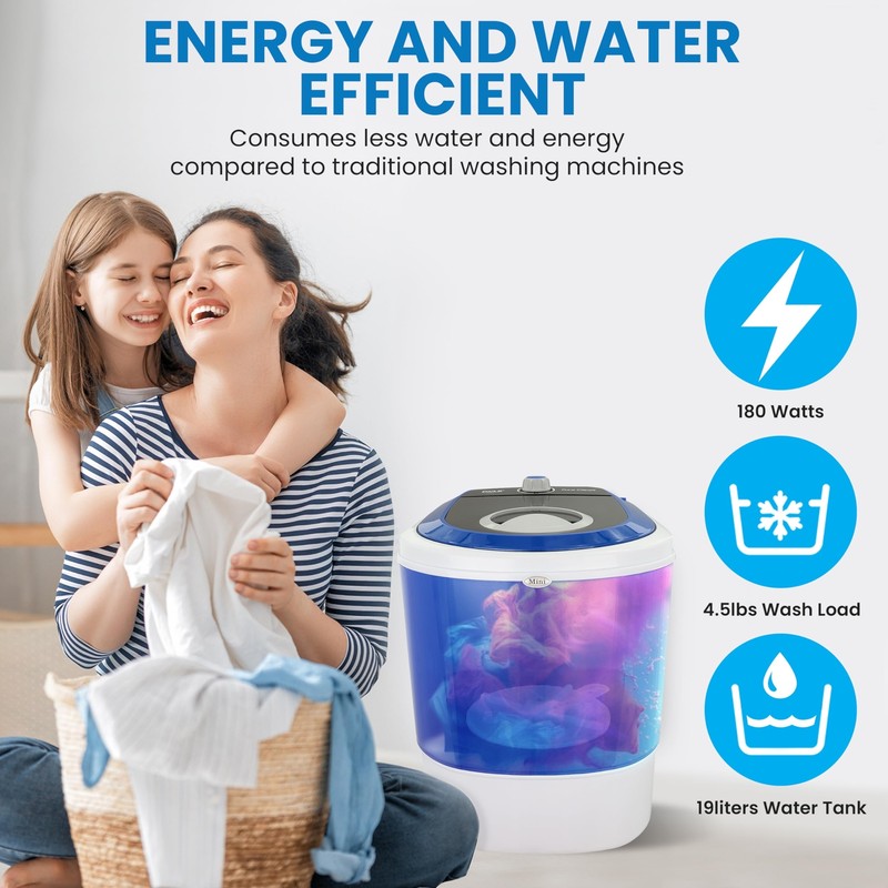 Pyle Upgraded Version Portable Washer Top Loader Portable Laundry ini Washing gallery