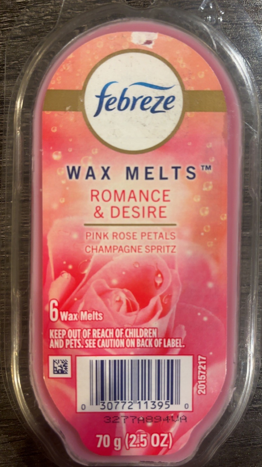 Febreze Wax Melts ROMANCE & DESIRE Scent (1packs of 6 melts) 2.5 oz. each gallery