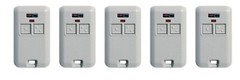 MCS308301 Comp Gate/Garage 2-Button Remote Multicode 300MHz 10 Switch 5-PACK