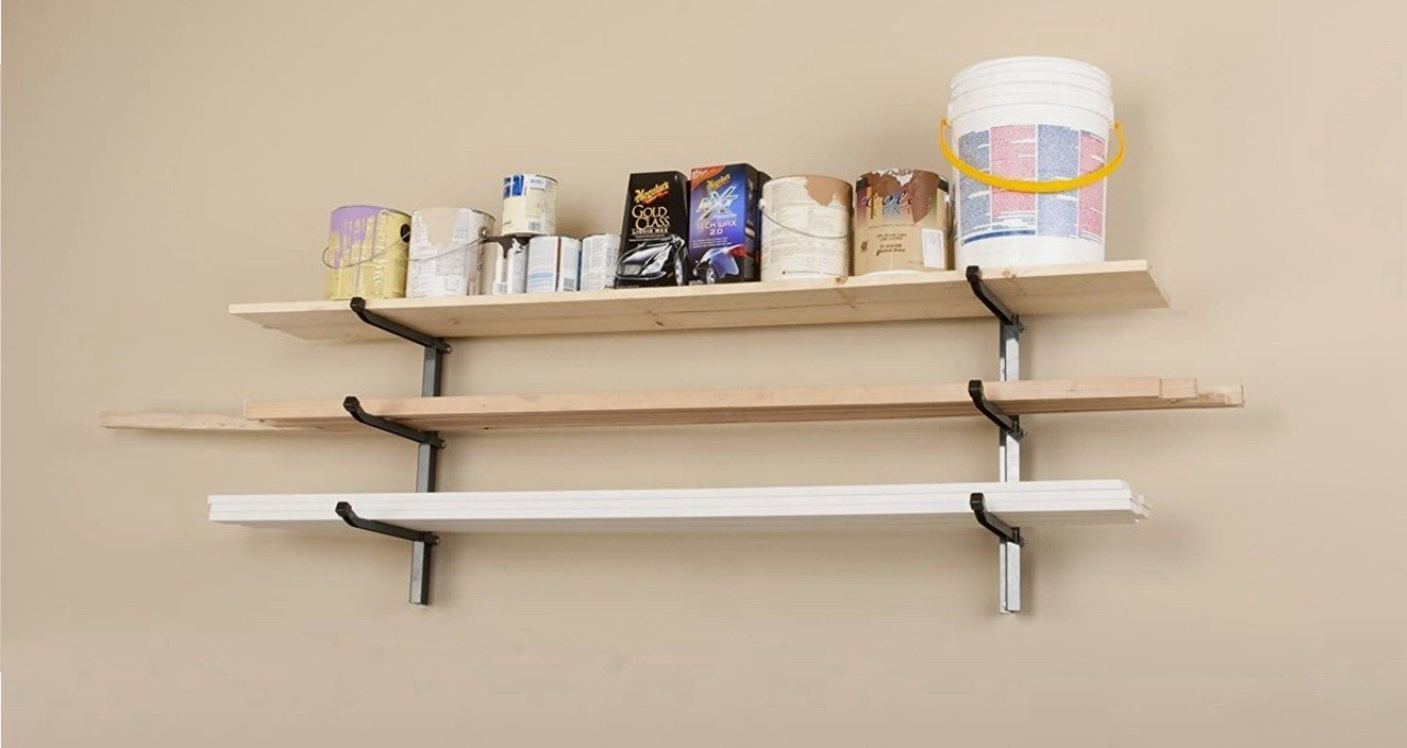 Racor Wall Storage Rack Steel Garage Shed 450 lb Weight Capacity gallery