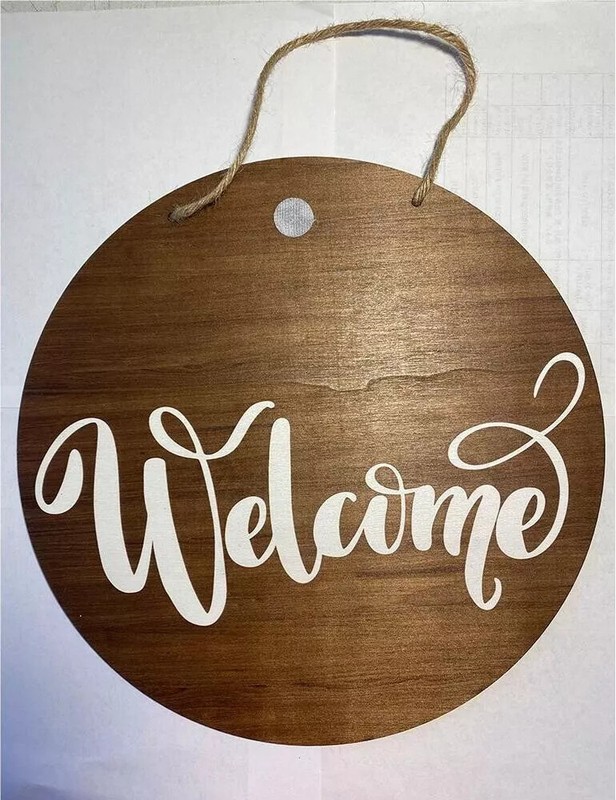 Front Door Welcome Sign Interchangeable Hanging Wreath Outdoor Wall Decor Spring gallery